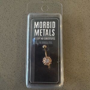 NWT Morbid Metals Rose Gold multistar belly button Ring